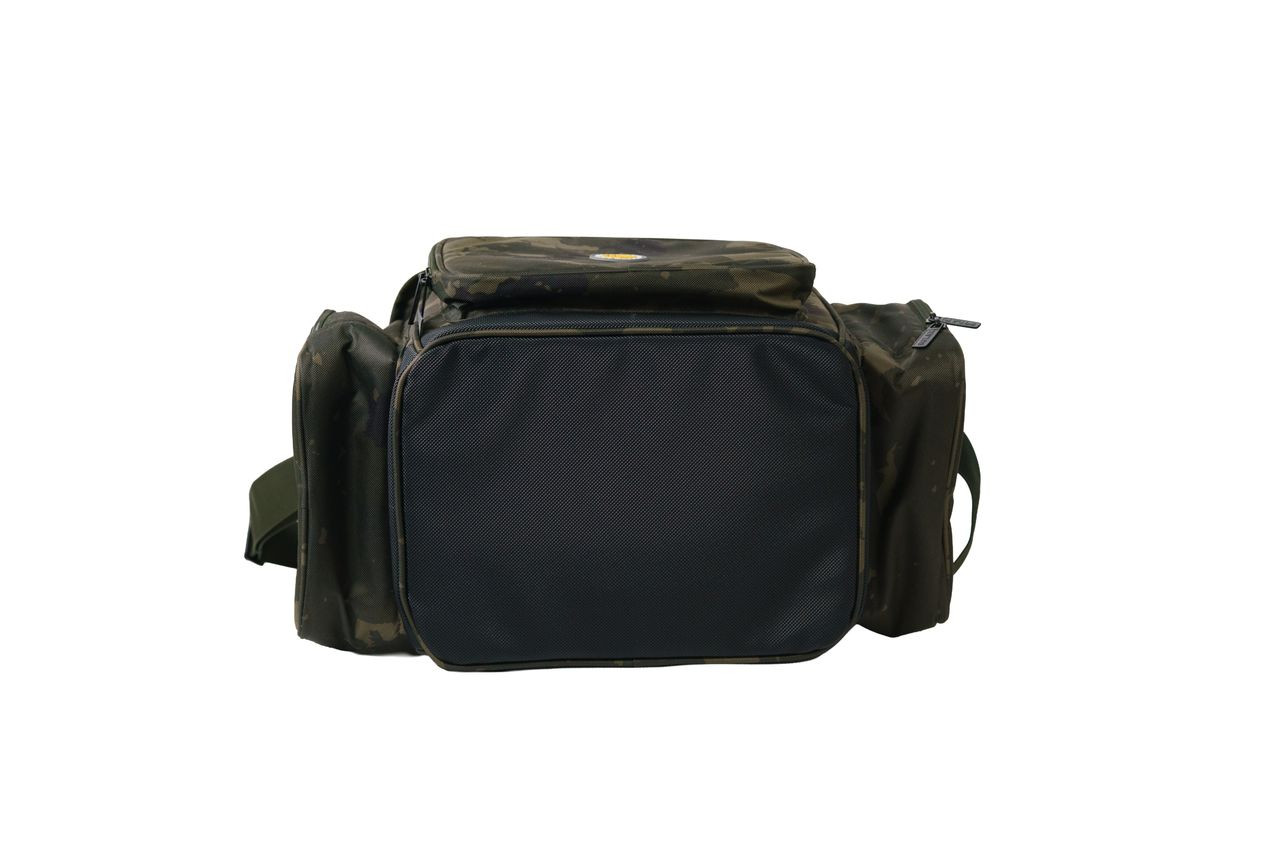Borsa Termica Da Pesca Grande 2 Strati – Tackle Bag Camo Nero Per Carpfishing – 4 Tasche – Trasporto Pesce E Attrezzatura