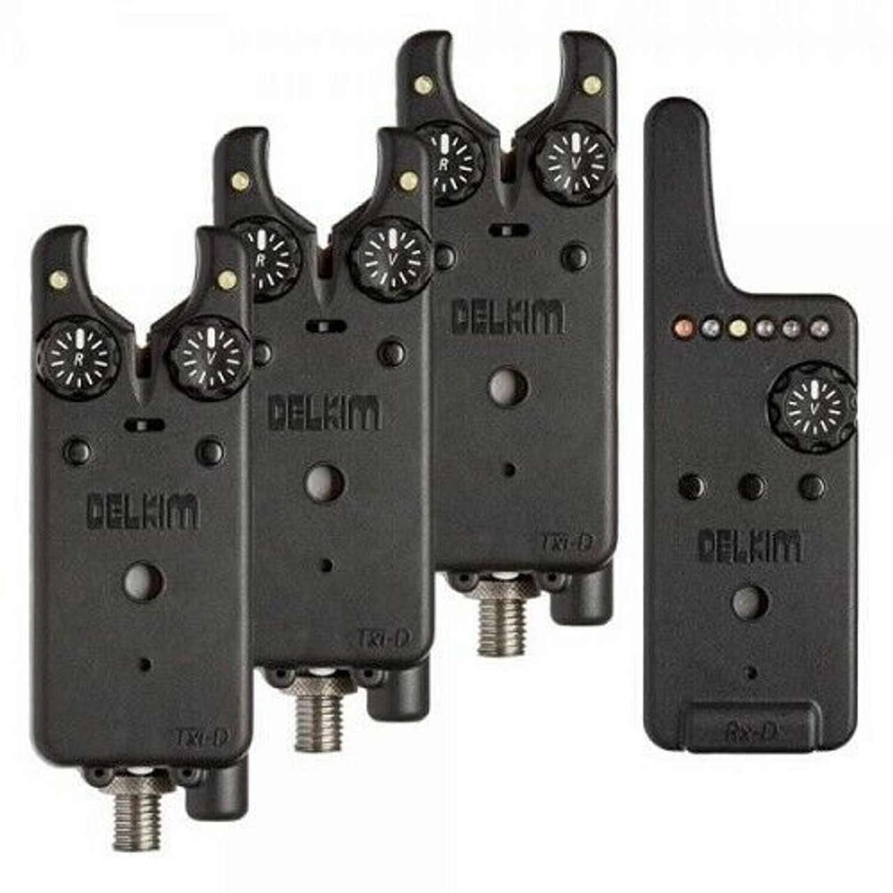 Delkim TXI-D Bite Alarms Set of Three & Receiver