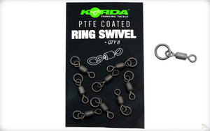 Korda PTFE Ring Swivels - Size 8 KMW002 Hooked Tackle