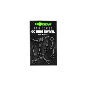  Korda PTFE QC Ring Swivels - Size 8 