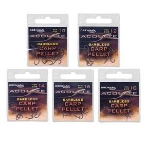 Drennan Acolyte Carp Pellet Hooks- Barbless  Hooked Tackle