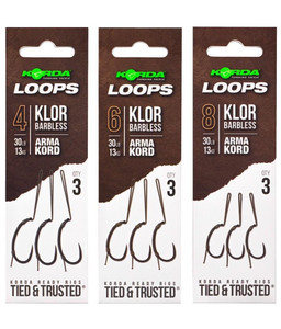 Korda Klor Loop Rigs - Barbless 