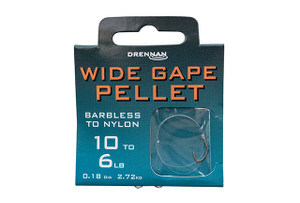 Drennan Hooks to Nylon- Wide Gape Pellet  Hooked Tackle