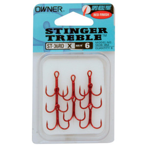 Owner ST36 Red Stinger Trebles 