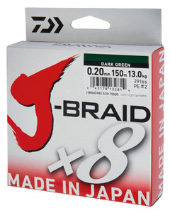 Daiwa J Braid X8 - 150m - Hooked Tackle