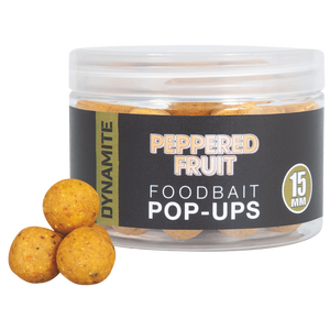 Dynamite Peppered Fruit Food Bait Pop Ups 15mm - Hooked Tackle