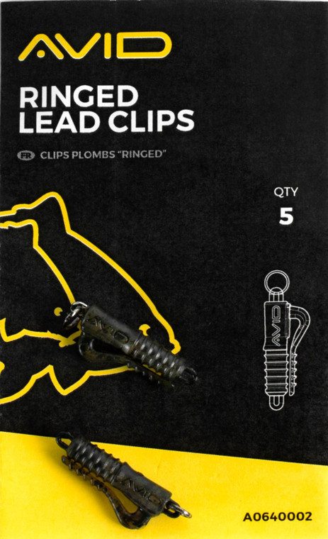 Avid Carp Ringed Lead Clips A0640002 Hooked Tackle