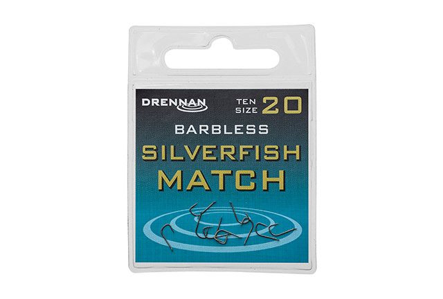 Drennan Spade End Silverfish Match Hooks- Barbless  Hooked Tackle