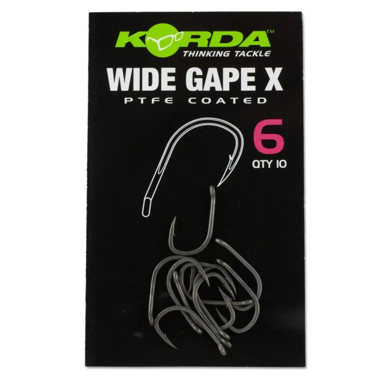 Korda Wide Gape X Hooks  Hooked Tackle