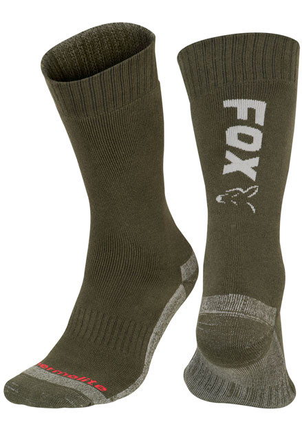Fox Collection Green & Silver Thermal Socks  Hooked Tackle