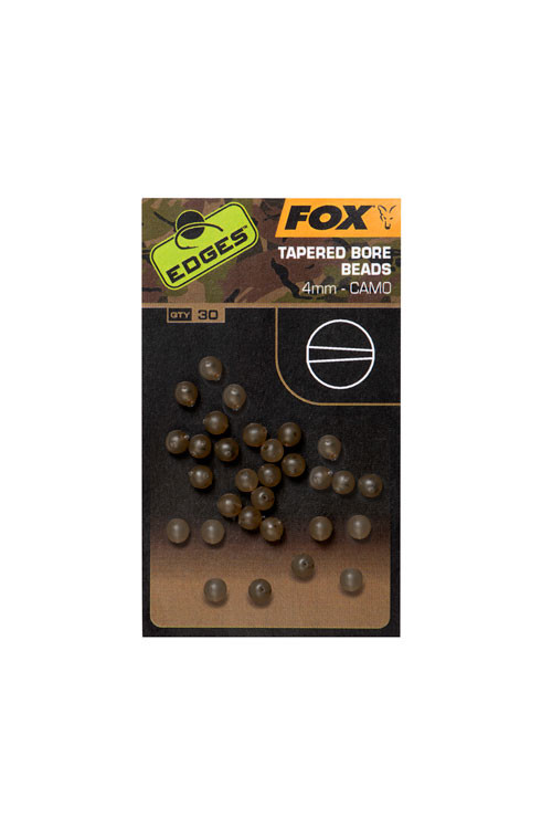 Fox Edges Camo Tapered Bore Bead 4mm CAC769 Hooked Tackle