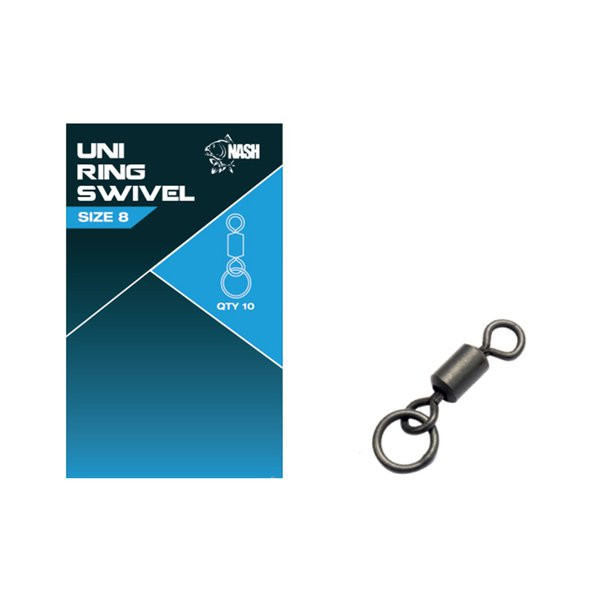 Nash Uni Ring Swivel T8083 Hooked Tackle