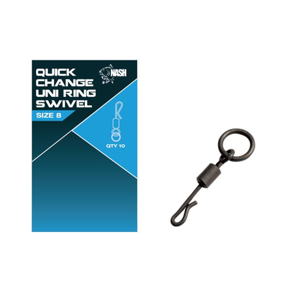 Nash QC Uni Ring Swivel T8090 Hooked Tackle