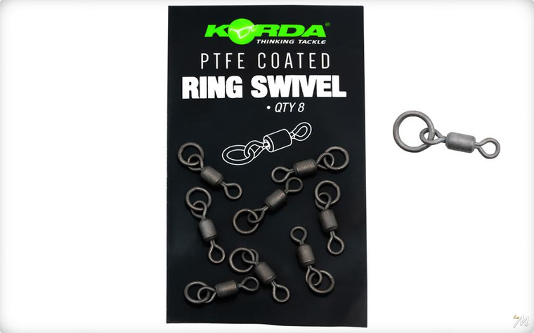 Korda PTFE Ring Swivels - Size 8