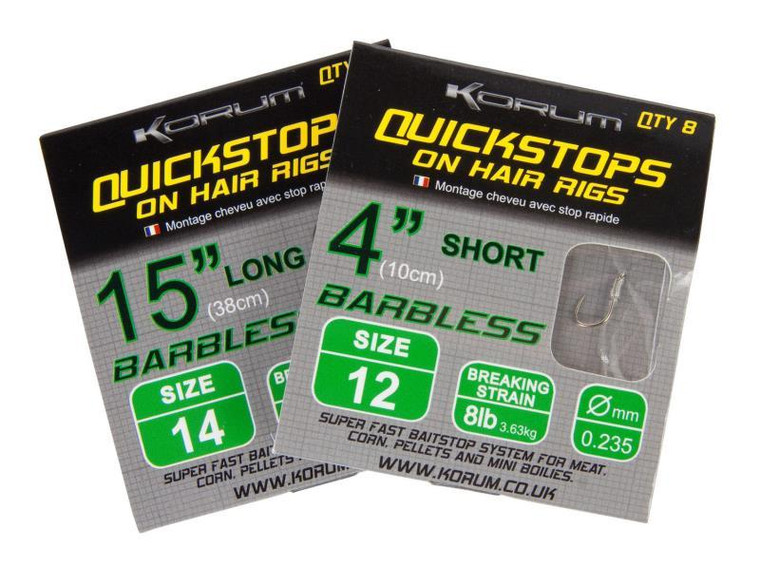  Korum 4" Quickstop Rig - Barbless 