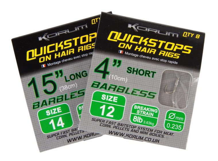 Korum 4" Quickstop Rig - Barbless  Hooked Tackle