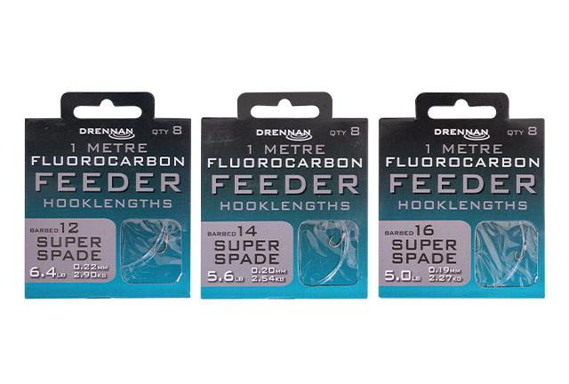 Drennan International Drennan Fluorocarbon Super Spade Feeder 1m Feeder Rig 