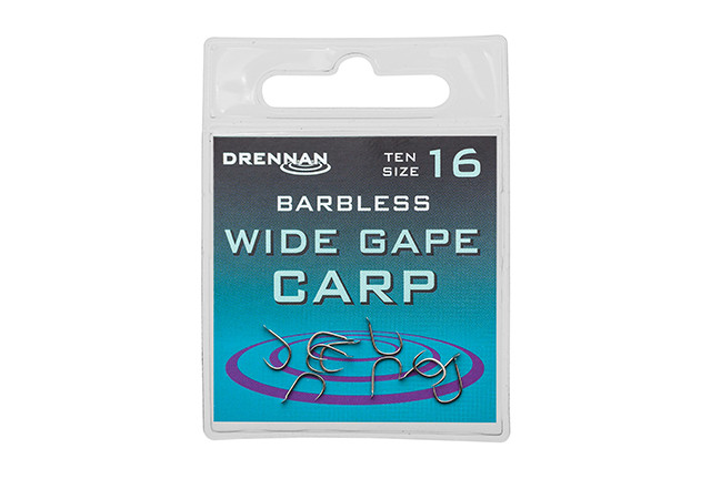 Drennan Spade End Wide Gape Carp Hooks- Barbless  Hooked Tackle