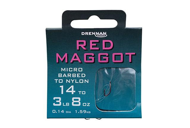 Drennan International Drennan Hooks to Nylon- Red Maggot 
