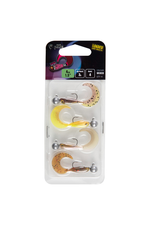 Fox Rage Ultra UV Micro Grub Tail Loaded - Mixed NMC042 Hooked Tackle
