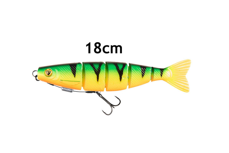 Fox Rage Loaded Jointed Pro Shad - 18cm (Fire Tiger) NRR067 Hooked Tackle