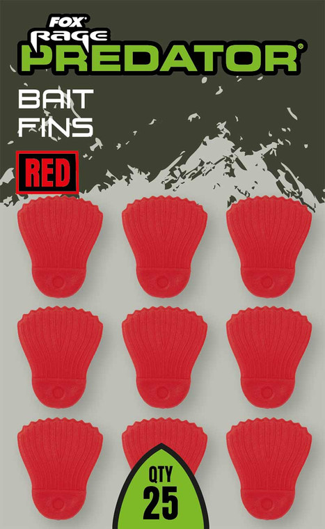 Fox Predator Bait Fins - Red - Hooked Tackle