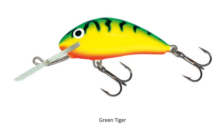 Salmo Hornet 4cm - Green Tiger  Hooked Tackle