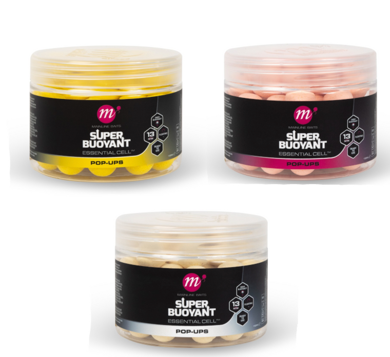 Mainline Essential Cell Super Buoyant Pop Ups 13mm  Hooked Tackle