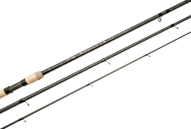 Drennan International Drennan Acolyte 17ft Float Rod, a fishing rod with a sleek black design and multiple line guides for float fishing.