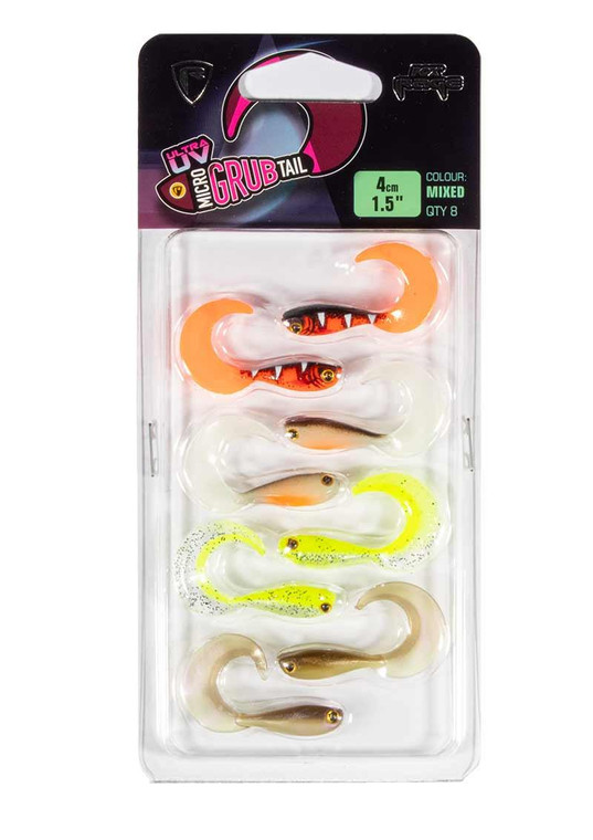  Fox Rage Rage Micro Grub UV Mixed Colours - 4cm 