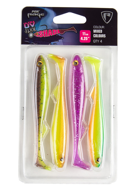 Fox Rage UV Slick Shad - 11cm NMC036 Hooked Tackle