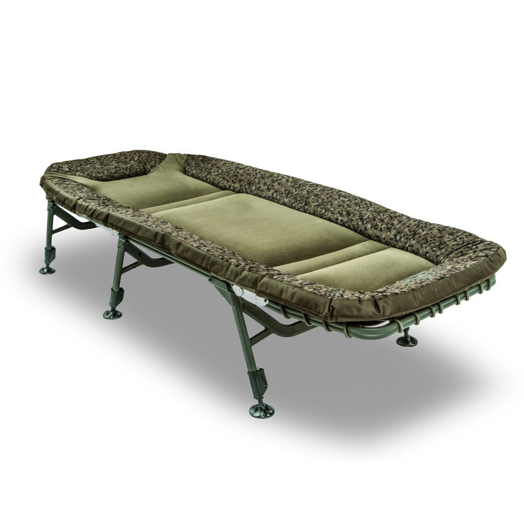 Solar SP C-Tech Memory Foam Bedchair MKII set up side view