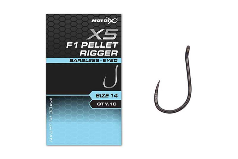 Fox Matrix X5 F1 Pellet Rigger Hooks - Hooked Tackle