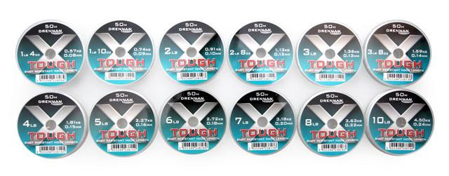 Drennan International Drennan X-Tough 50m Spool, spool of fishing line in various weight capacities from 1.4LB to 10LB.
