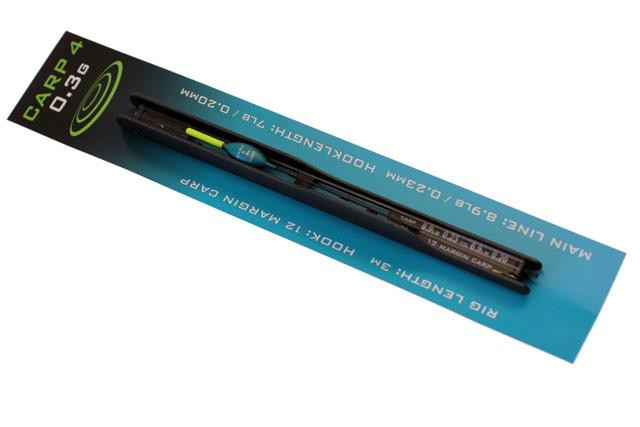 Drennan International Drennan Carp 4 Pole Rigs, fishing pole with yellow and blue components in packaging.