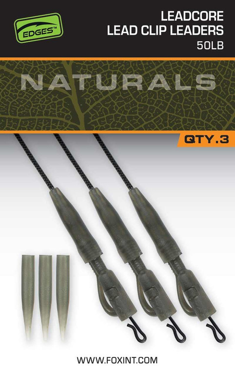 Fox International Fox Edges Naturals Leadcore Power Grip Lead Clip Leaders 