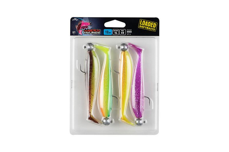  Fox Rage Ultra UV Zander Pro Shad Loaded Softbaits 12cm 