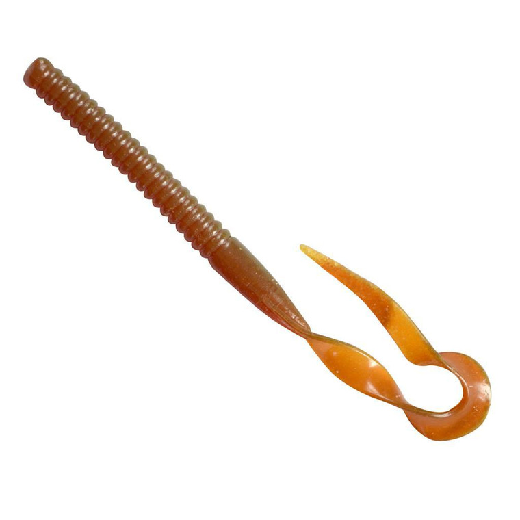 Drennan E-SOX Drennan E-Sox Curly Worms - Whiskey Brown, soft plastic fishing lure in curly worm shape in whiskey brown color.