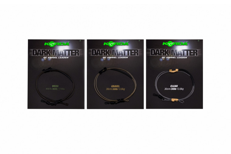 Korda Dark Matter QC Swivel Leaders 30cm - Hooked Tackle