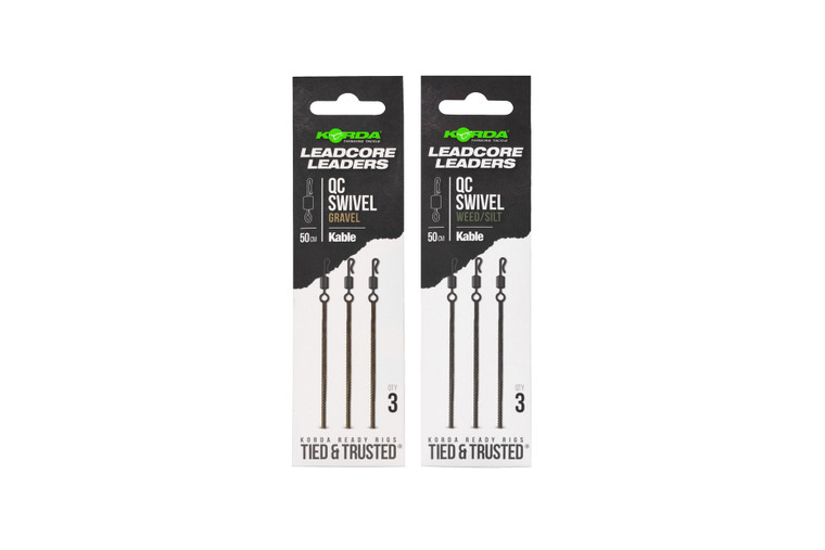 Korda Kable Leadcore Leader QC Swivel - Hooked Tackle