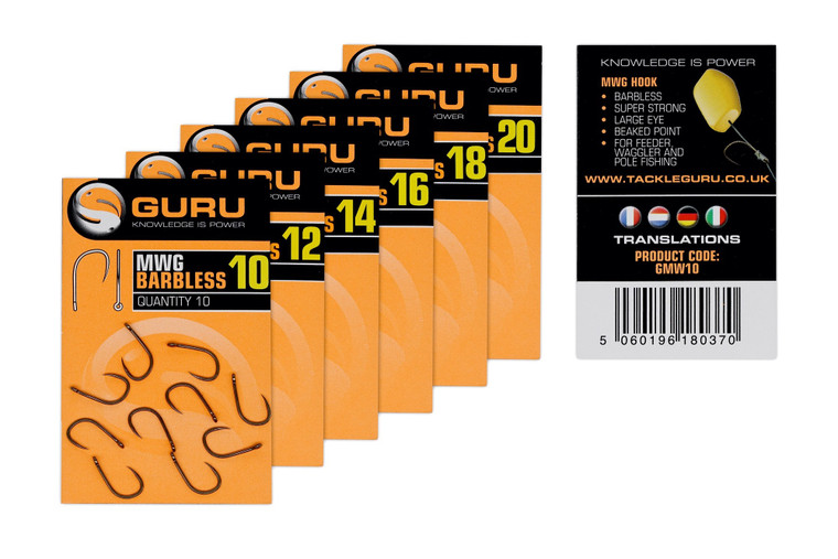 Guru MWG Hooks - Barbless - Hooked Tackle