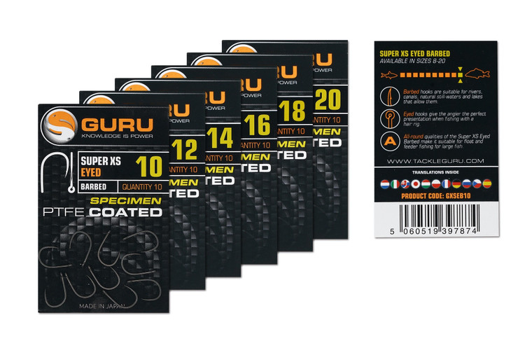 Guru Super XS Eyed Hooks- Hooked Tackle