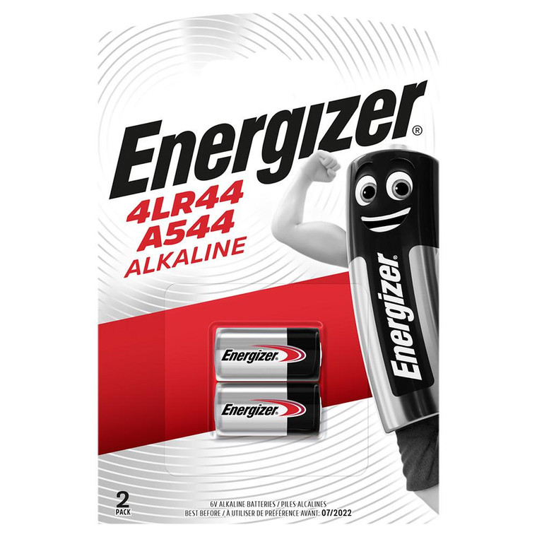  Energizer 4LR44 Batteries - 2 Pack 