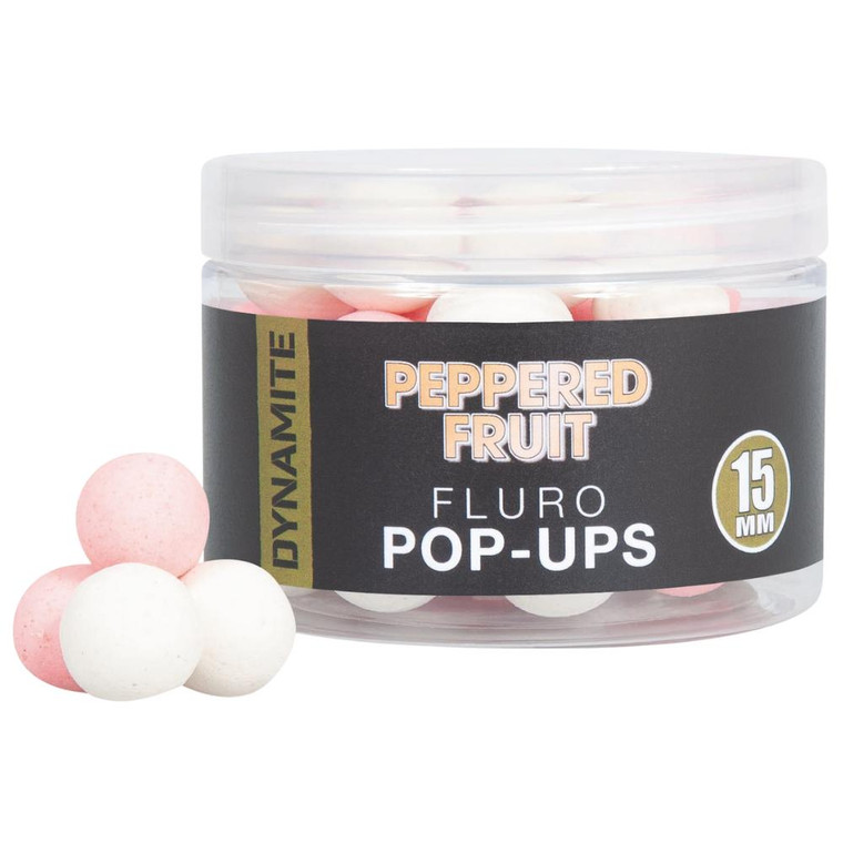 Dynamite Baits Dynamite Peppered Fluoro Bait Pop Ups 15mm 