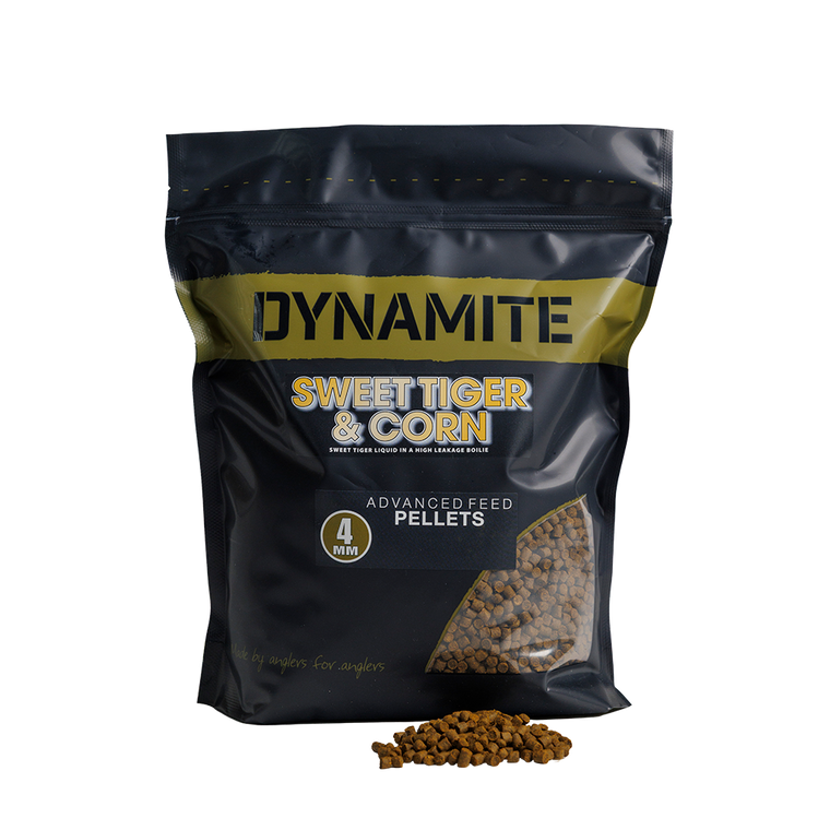 Dynamite Sweet Tiger & Corn Pellets 900g  Hooked Tackle