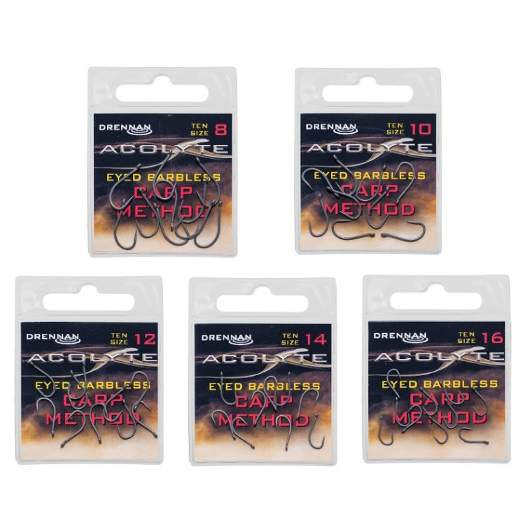 Drennan Acolyte Carp Method Hooks - Barbless - Hooked Tackle