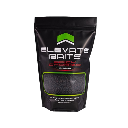 Elevate Baits Spicy Chorizo Elite Pellet Mix 1kg - Hooked Tackle