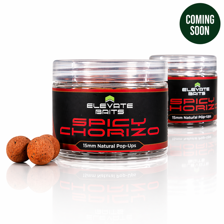 Elevate Baits Spicy Chorizo Natural Popups 15mm - Hooked Tackle