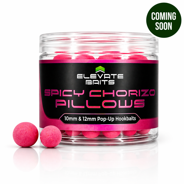 Elevate Baits Spicy Chorizo Pillows 10mm & 12mm Pop Up Hookbaits - Hooked Tackle