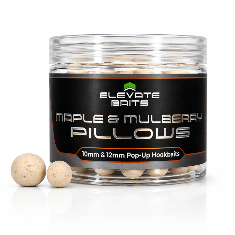 Elevate Baits Maple and Mulberry Pillows 10mm & 12mm Pop Up Hookbaits - Hooked Tackle